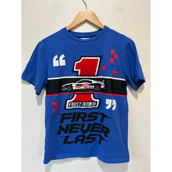 First Row t shirt size S blue car theme - Picture 1 of 6